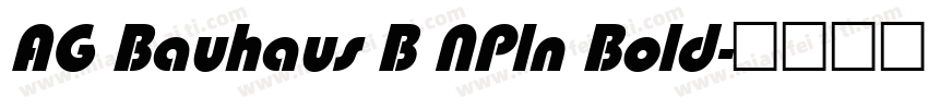 AG Bauhaus B NPln Bold字体转换
